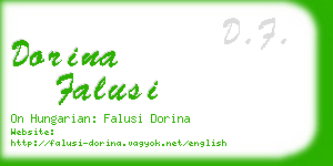 dorina falusi business card